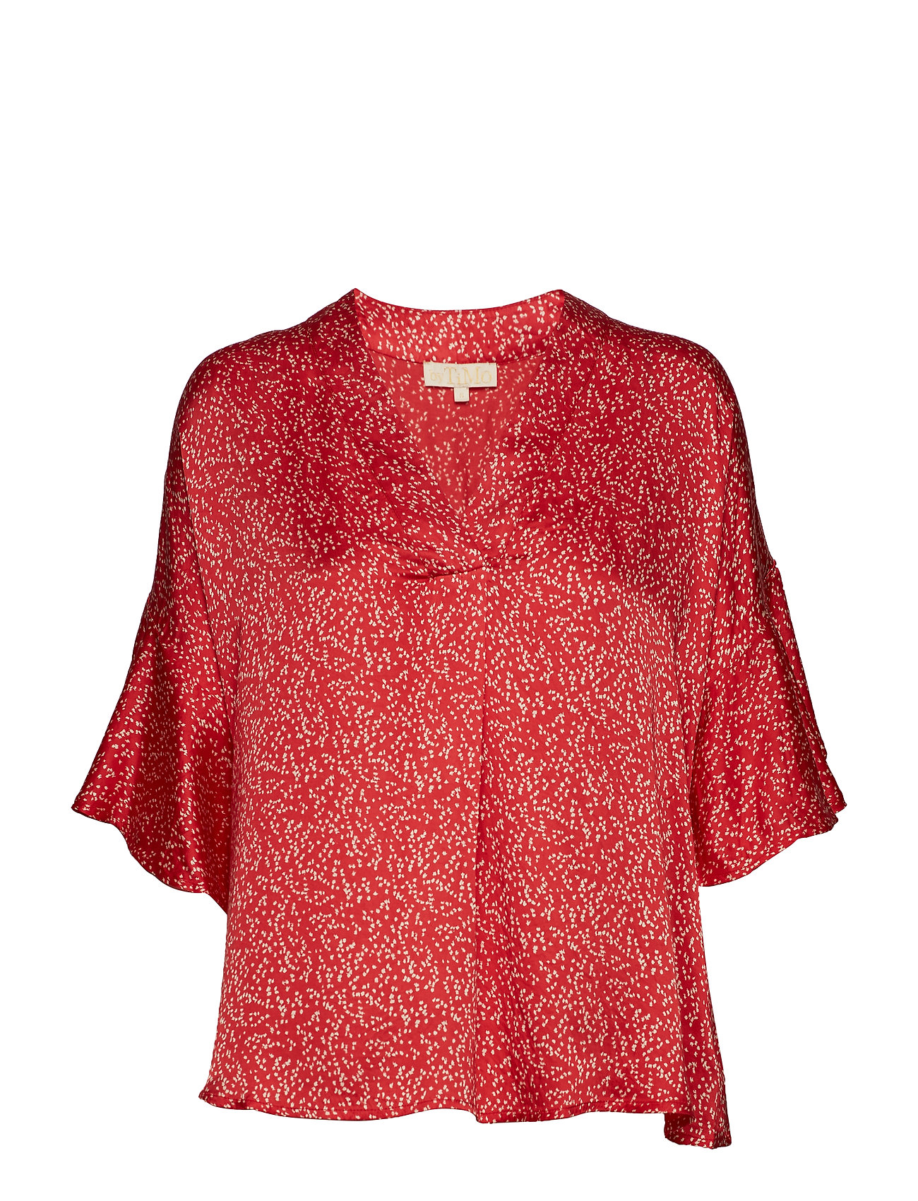 By Ti Mo Shiny Top Blouse Korte Mouwen Rood By Ti by ti mo kopen in de aanbieding