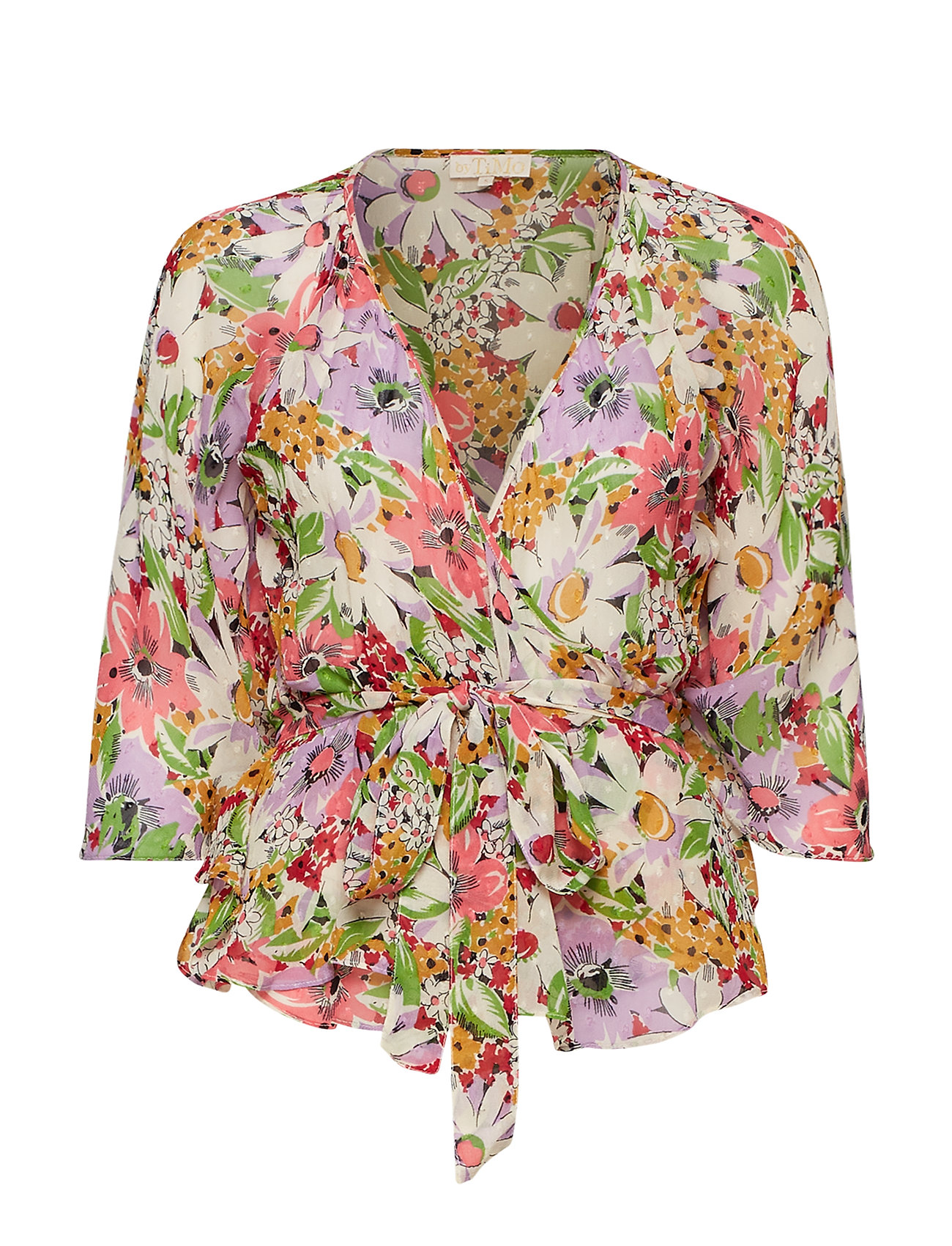 By Ti Mo Delicate Semi Wrap Blouse Lange Mouwen Roze By Ti by ti mo kopen in de aanbieding