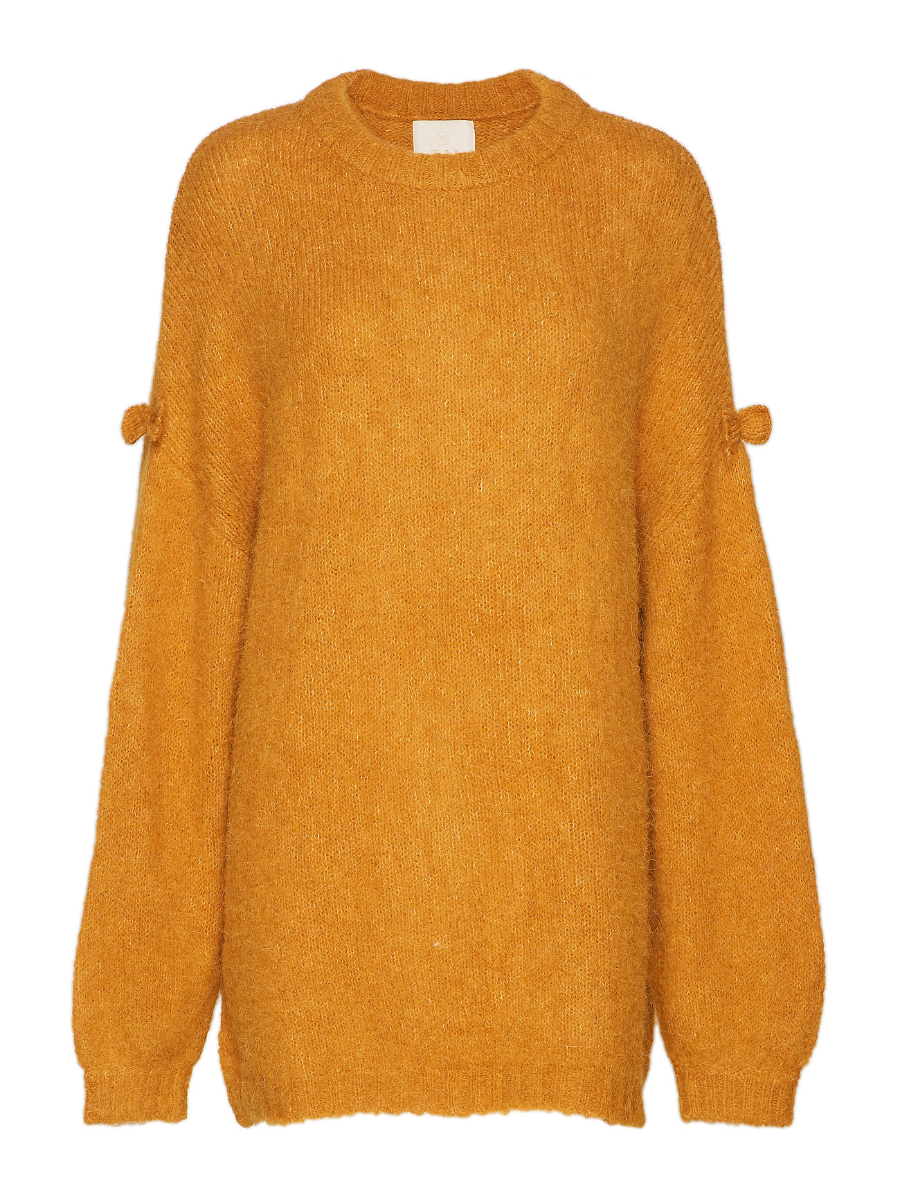 by Ti Mo Hairy Knit Jumper Stickad Tröja Gul By [Color: GOLDEN MUSTARD ][Sex: Women ][Sizes: XS,M,L ]