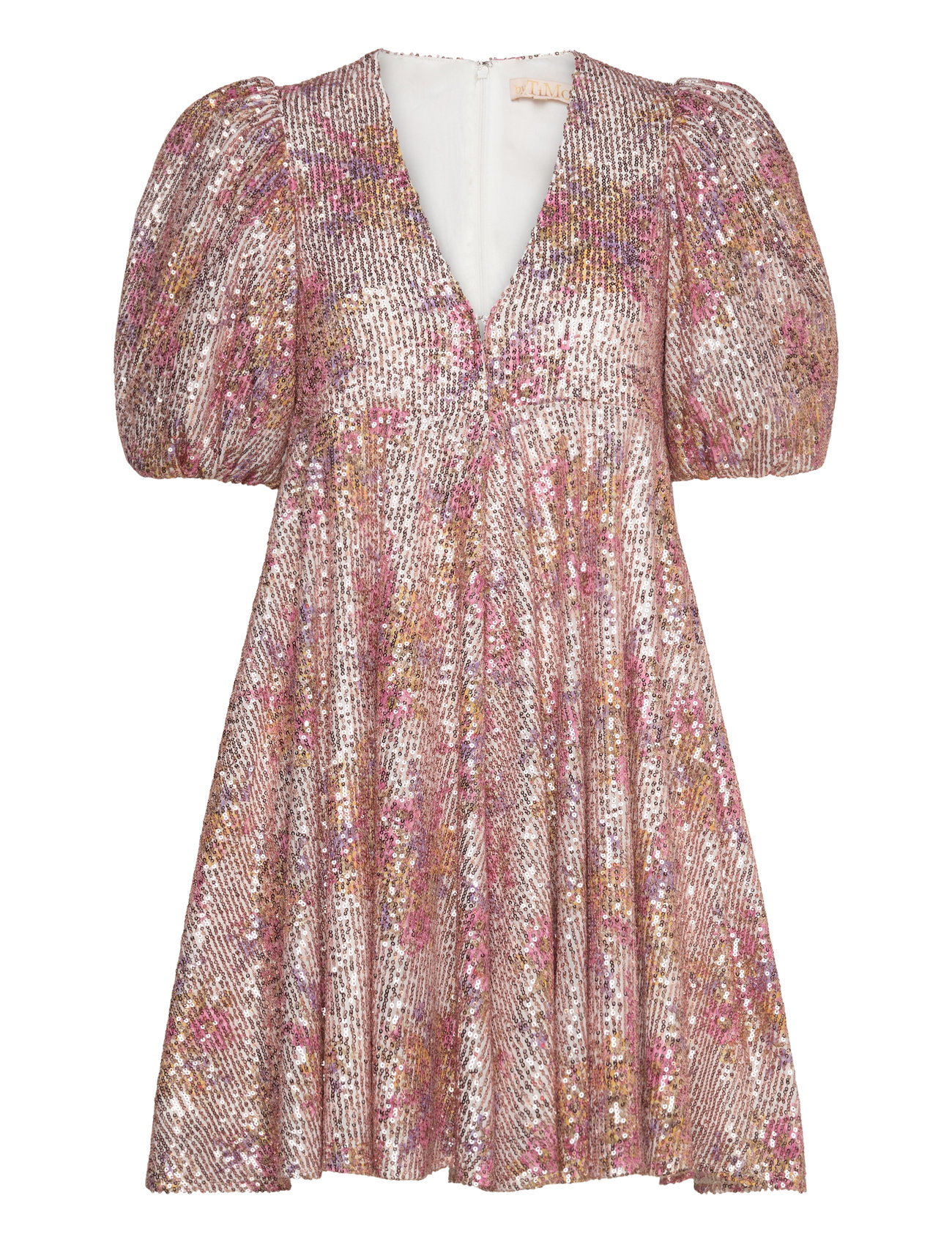 Sequins V-Neck Dress Pink By Ti Mo