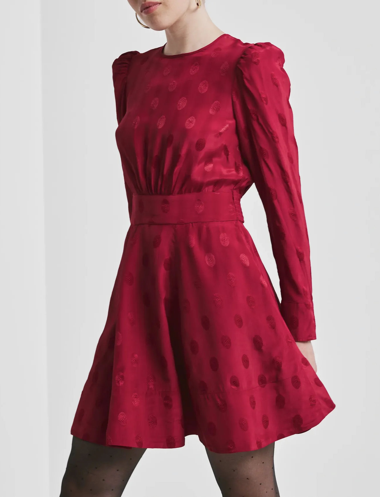 by Ti Mo Viscose Mini Dress, XL, Red, Designere > Korte Kjoler, Dame