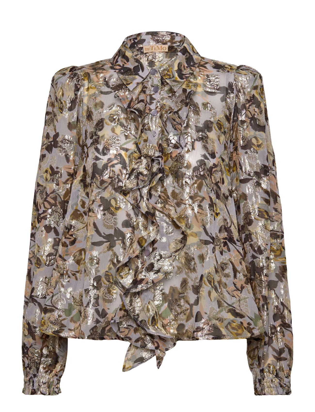 BY TI MO Georgette Bluse Beige - S - Damen