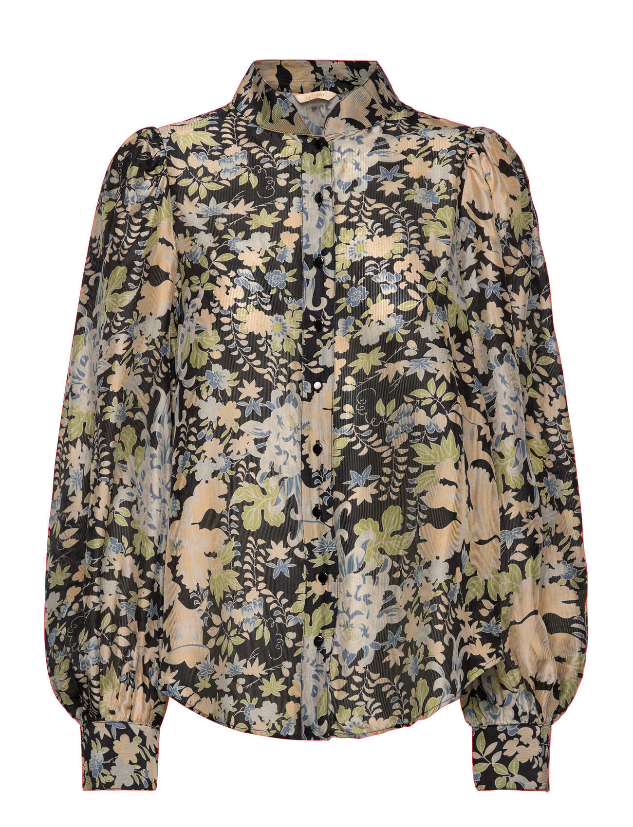 by Ti Mo Striped Organza Blouse**, S, Green, Bluser > Langærmede, Dame