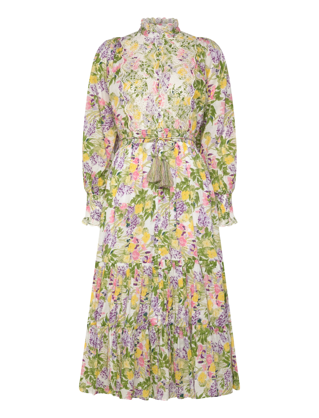 by Ti Mo Cotton Slub Midi Dress, XL, Green, Kjoler > Knælange Og Midi, Dame