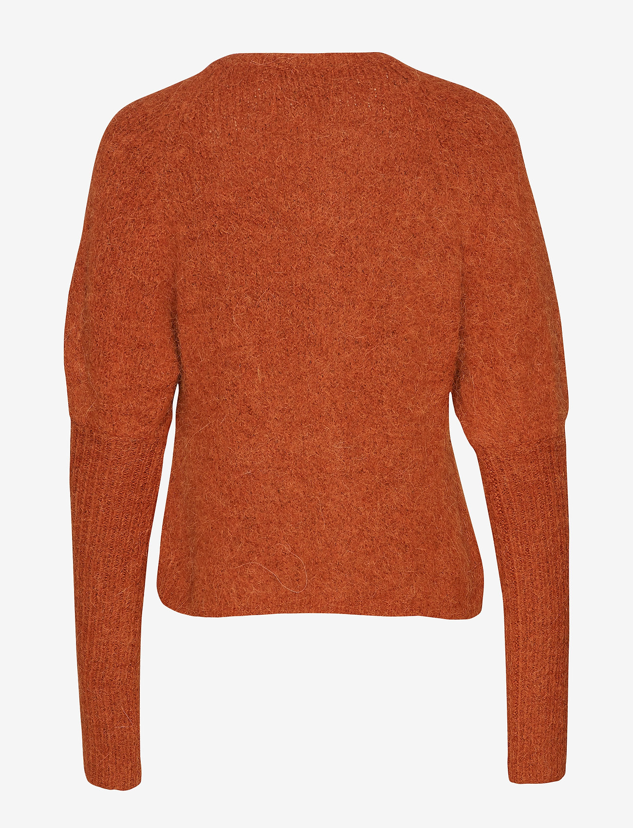 rust coloured knitwear