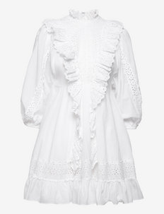 Cotton Slub Shift Dress - korte kjoler - 001 - white