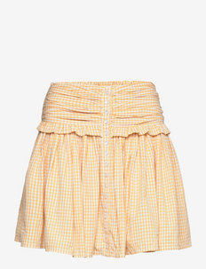 Poplin Skirt - korte nederdele - 262 - yellow checks