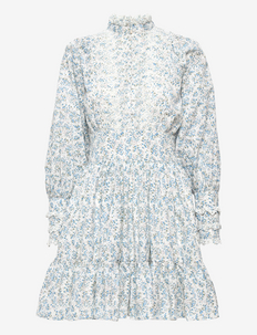Cotton Slub Mini Dress - korte kjoler - 251 - bluebell
