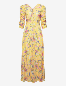 Rouching Dress - aftonklänningar - 273 - yellow bouquet