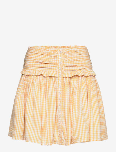 Poplin Skirt - jupes courtes - 262 - yellow checks