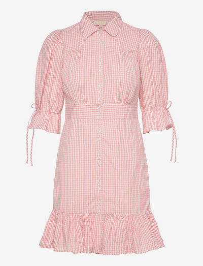 Poplin kitchen Dress - sommerkjoler - 263 - pink checks