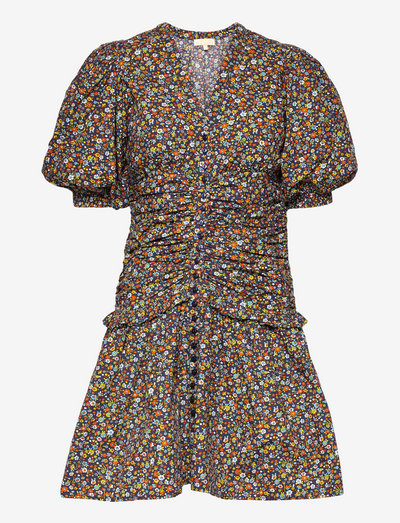 Poplin Rouching Dress - korte kjoler - 264 - dark blossom