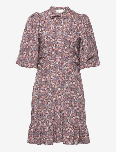 Jacquard Puffed Mini Dress - krótkie sukienki - daisy