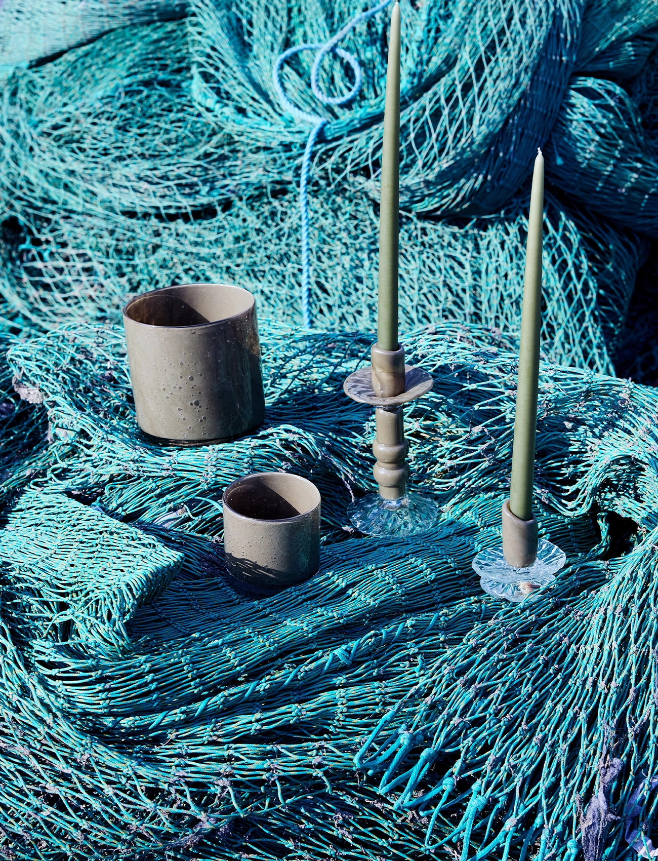 Byon Candle Holder Calore Xs, H10 cm, Khaki green, Lysestager & Lanterner > Fyrfadsstager, Unisex
