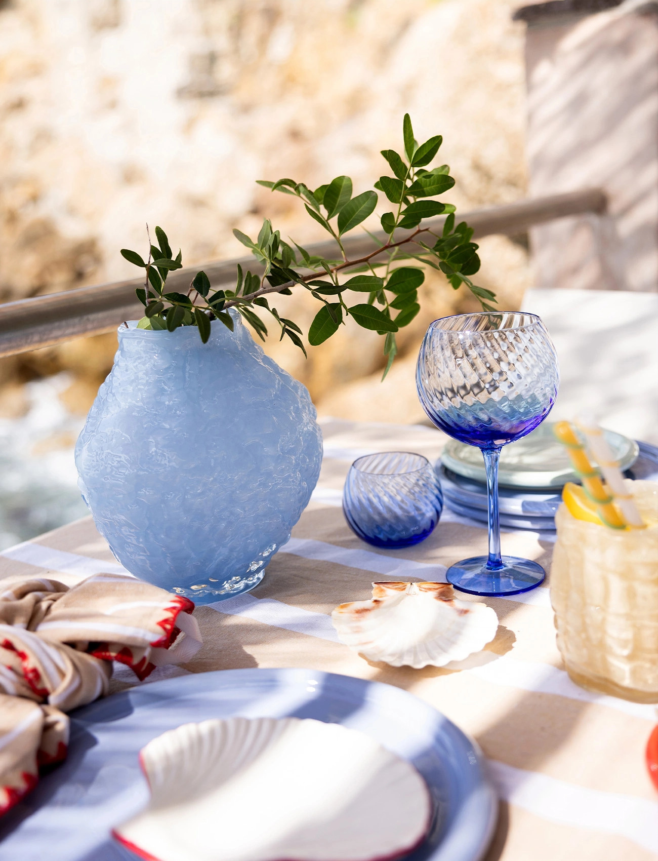 Byon Wine Glass Opacity 2Pcs/Set, 47 CL, Blue, Vinglas > Rødvinsglas, Unisex