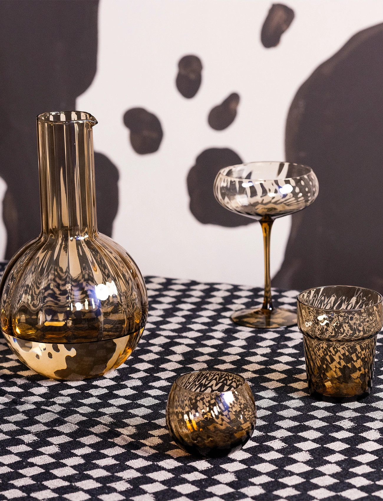 Byon Water Glass Opacity 2Pcs/Set, One Size, Brown, Glas > Drikkeglas, Unisex