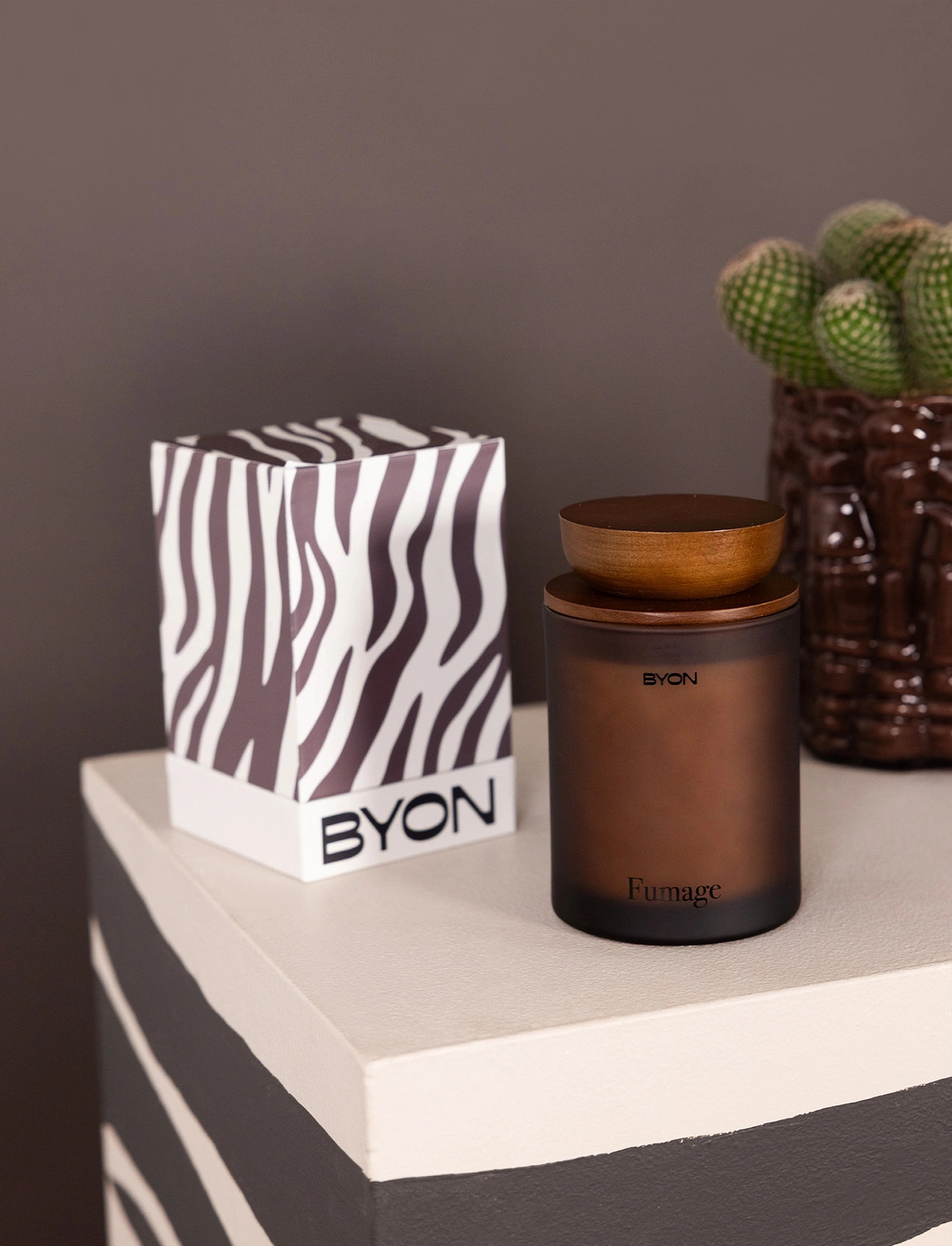 Byon Scented Candle Fumage, One Size, Brown, Stearinlys > Bloklys, Unisex