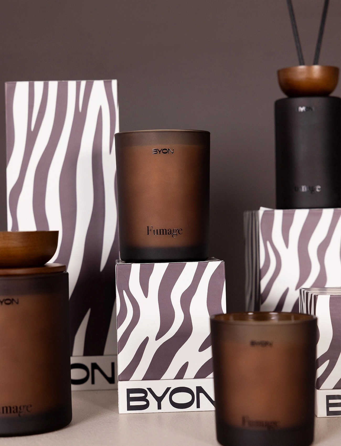Byon Scented Candle Fumage, One Size, Brown, Stearinlys > Bloklys, Unisex