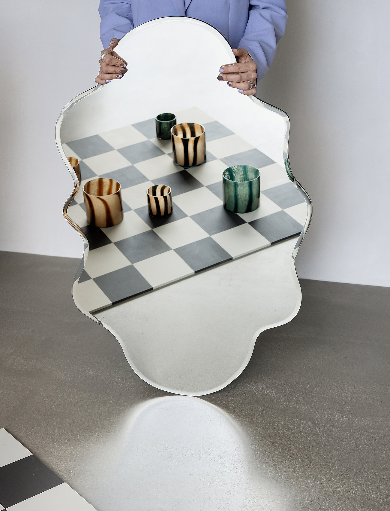 Byon Mirror Flow, 115X70X0.5 cm, Nude, Spejle > Vægspejle, Unisex