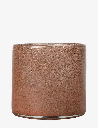 Vase/Candle holder Calore M - ljuslyktor - rusty red