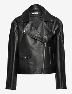Petrine Leather jacket - læderjakker - black