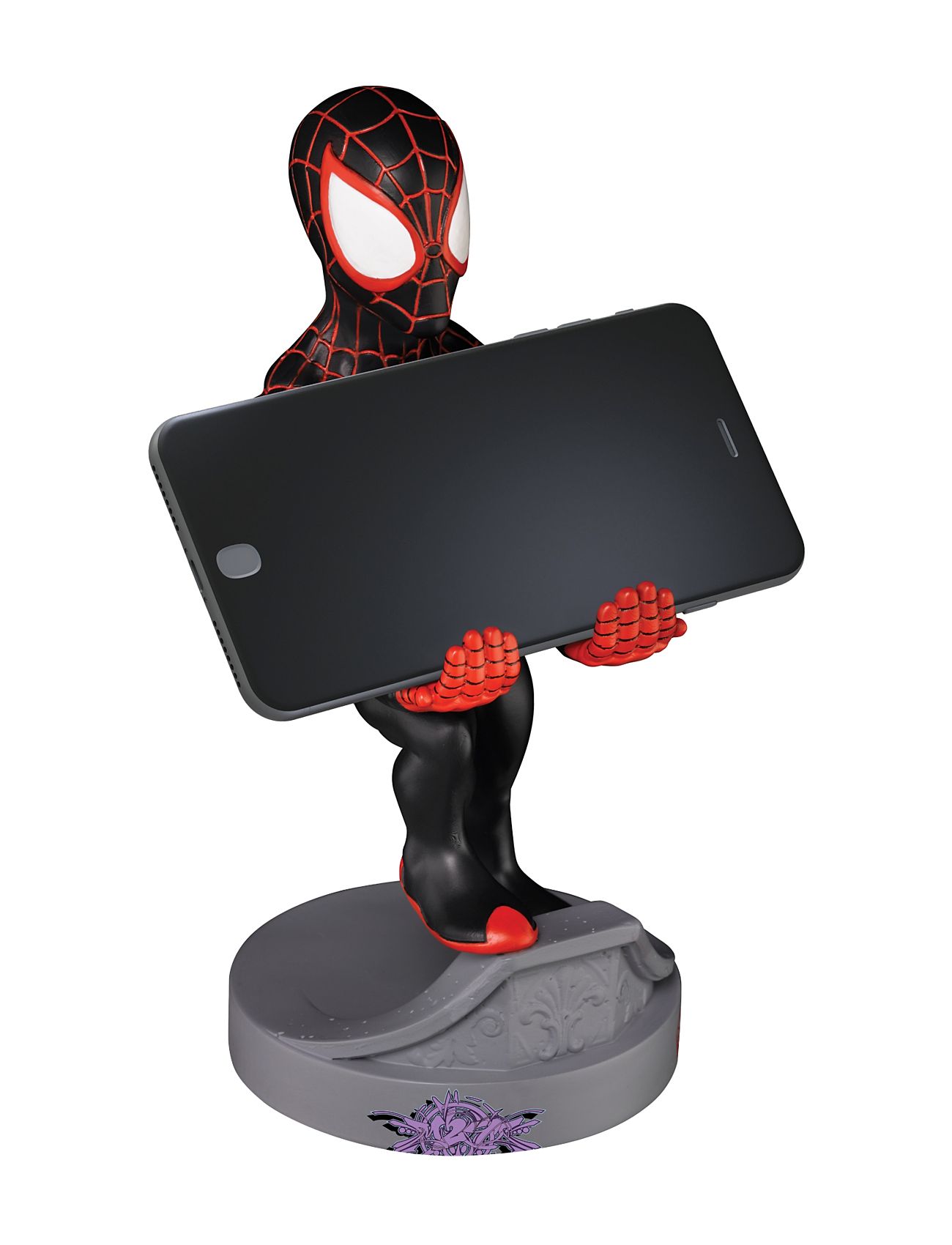 Cable Guys - Miles Morales Spiderman- Mobil And Consol Holder Home Kids Decor Decoration Accessories-details Multi/patterned Cable Guy