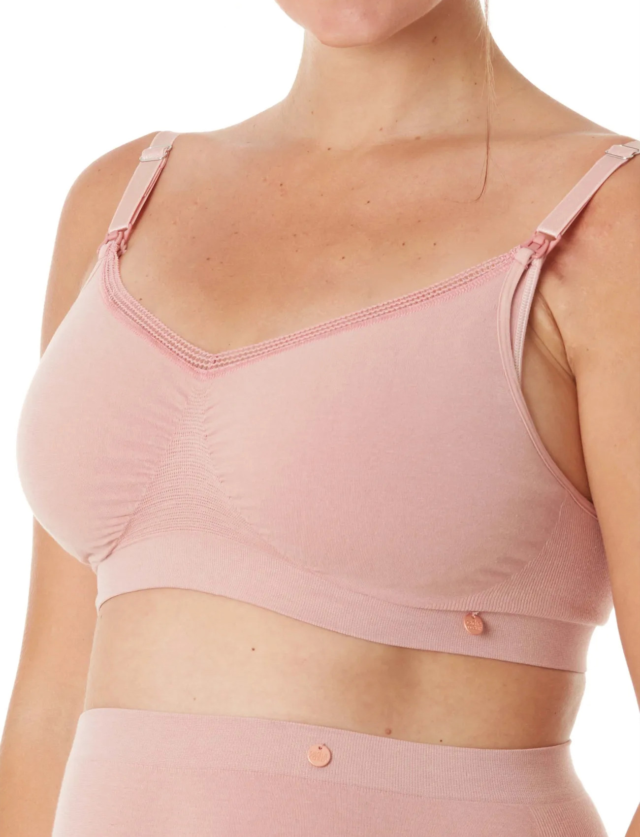 Cache Coeur Maternity And Nursing Bra Organic, S, Pink, Bh'Er Og Toppe > Barsels-Bh'Er, Dame