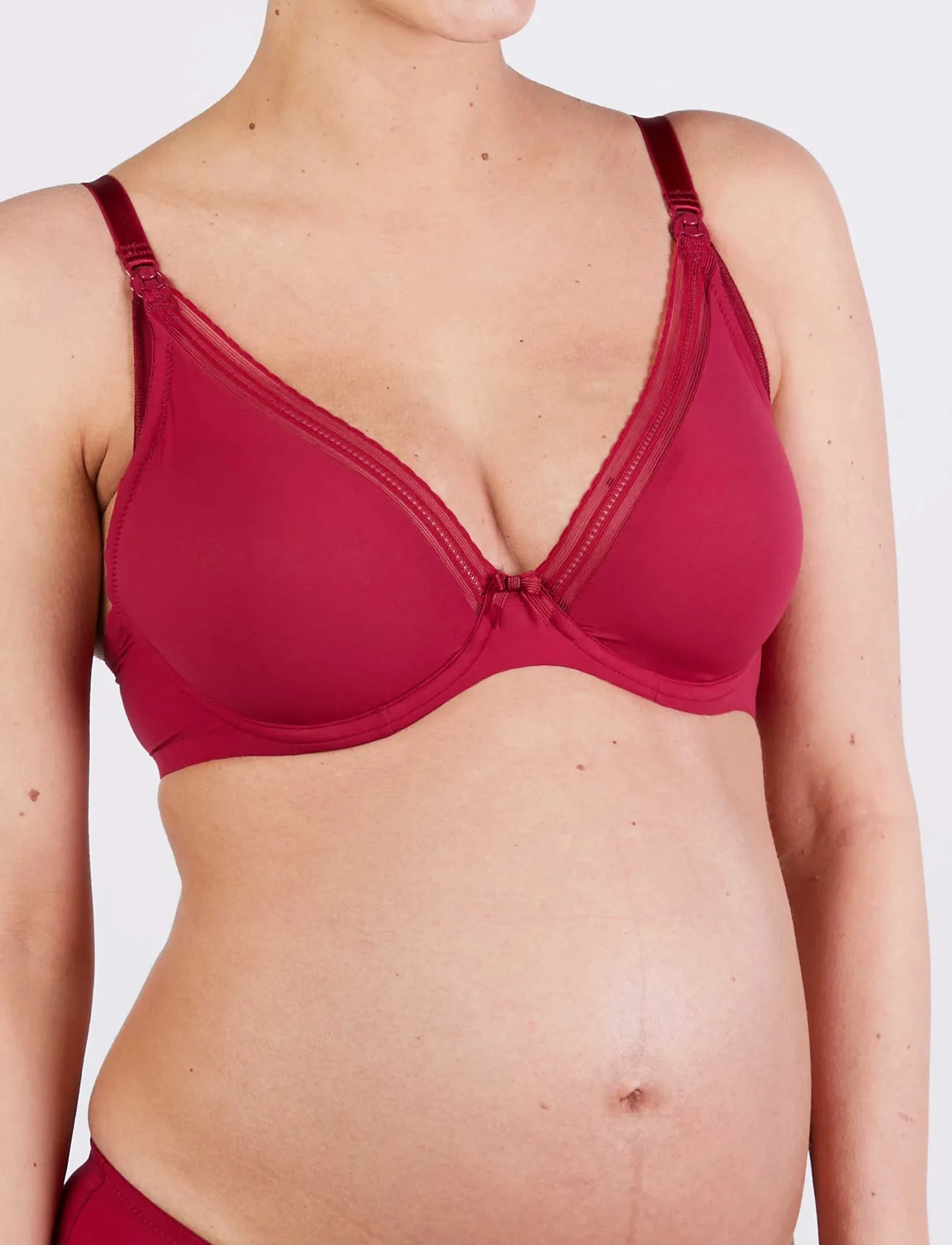 Cache Coeur Maternity And Nursing Bra Milk, 85 B, Red, Bh'Er Og Toppe > Barsels-Bh'Er, Dame
