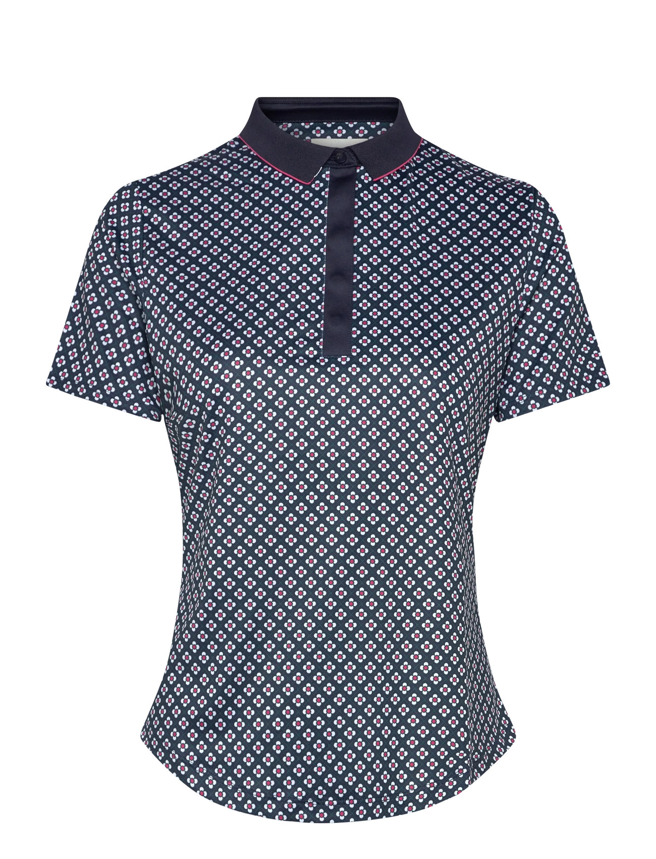 CALLAWAY Mini Geo Floral Polo Navy - S - Damen