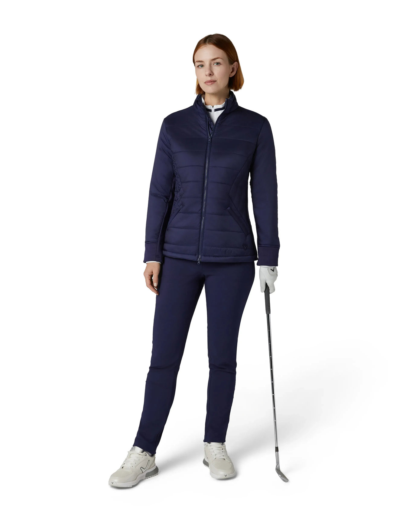 Callaway Quilted Puffer Jacket, M, Navy, Jakker > Vatteret Jakke, Dame