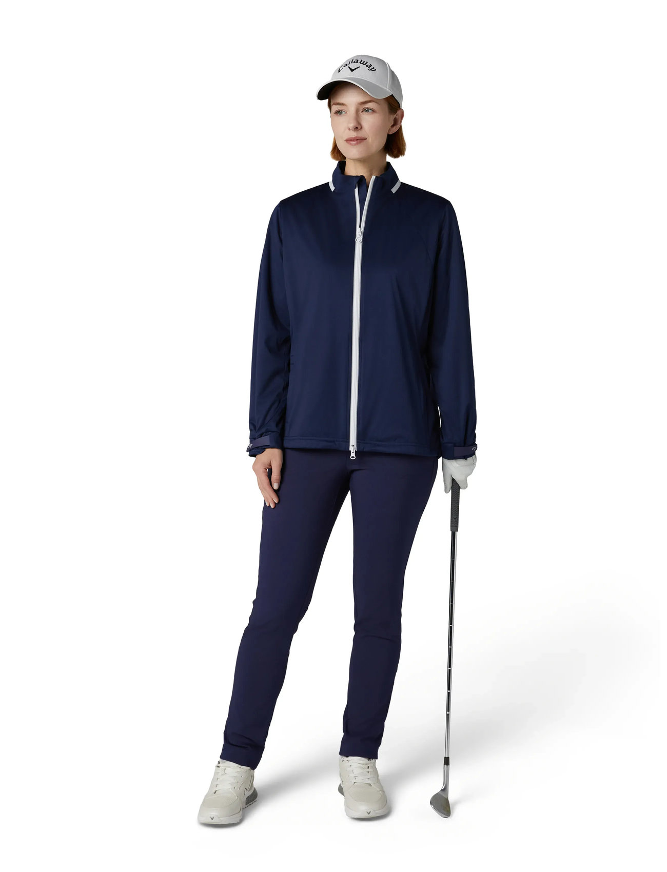 Callaway Wind & Water Resistant Jacket, XL, Navy, Sport Rainwear > Sport Raincoats, Dame