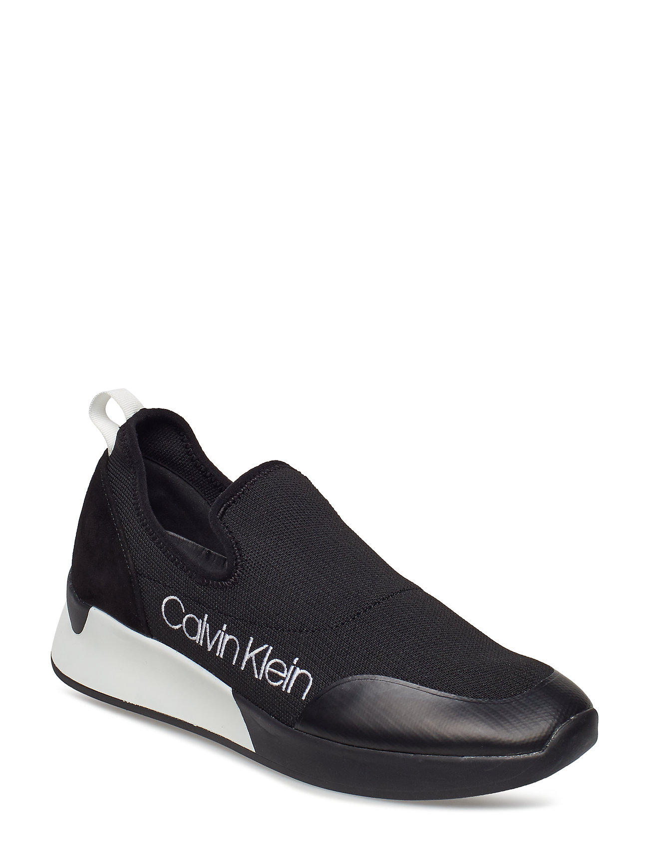 Que Knitsuede Lage Sneakers Zwart Calvin Klein calvin klein kopen in de aanbieding