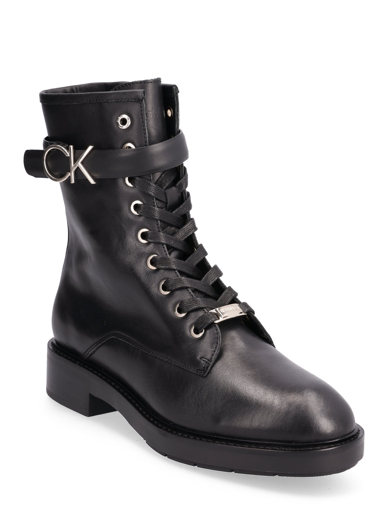 Calvin Klein Rubber Sole Combat Boot W Hw (Ck Black), (179.93 ...