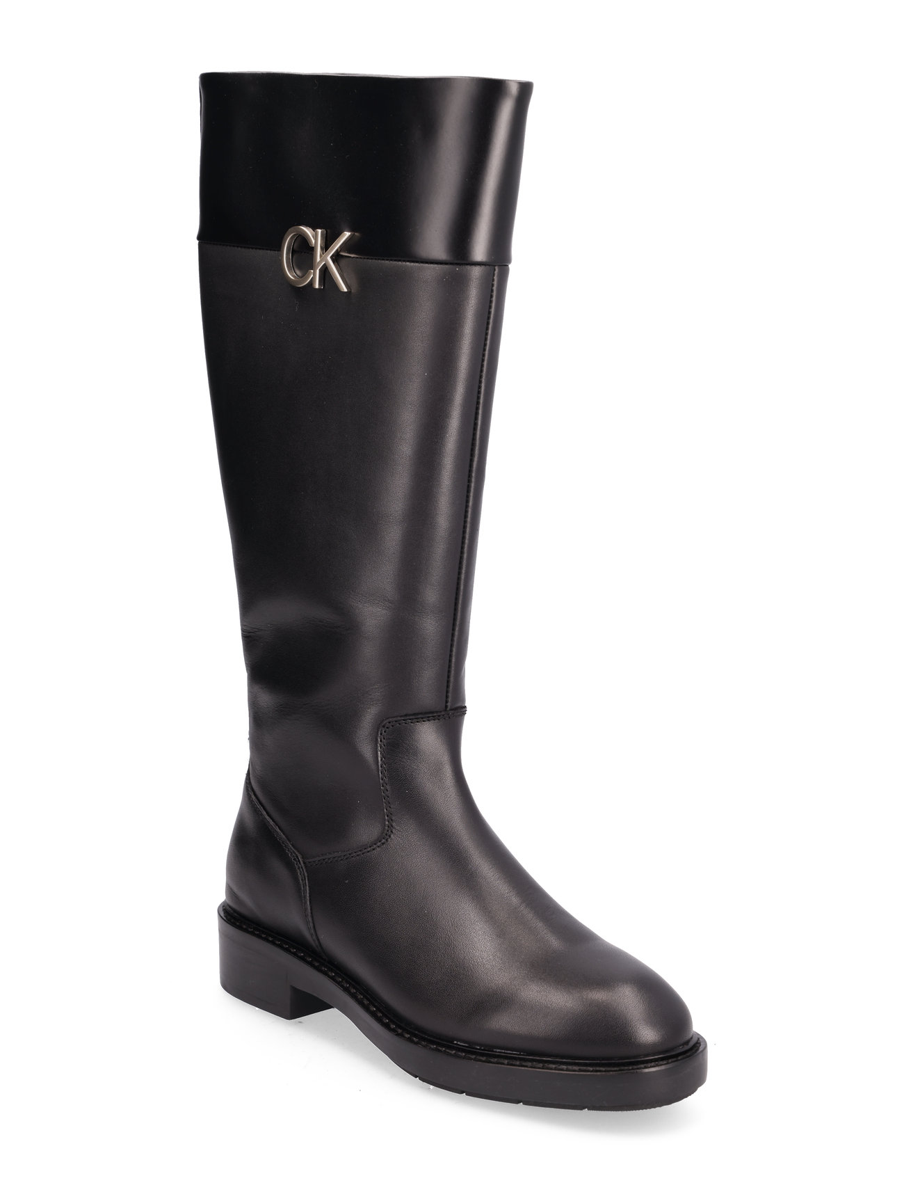 Rubber Sole Knee Boot W/Hw Lange Støvler Black Calvin Klein