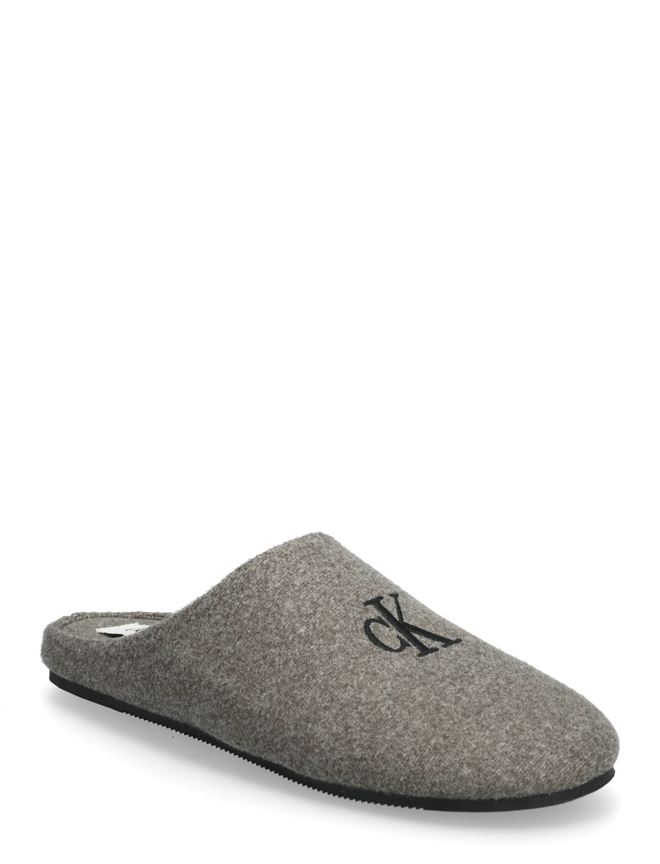 CALVIN KLEIN Einrichtung Slipper Mule Wolle Felt Grau - 38 - Damen