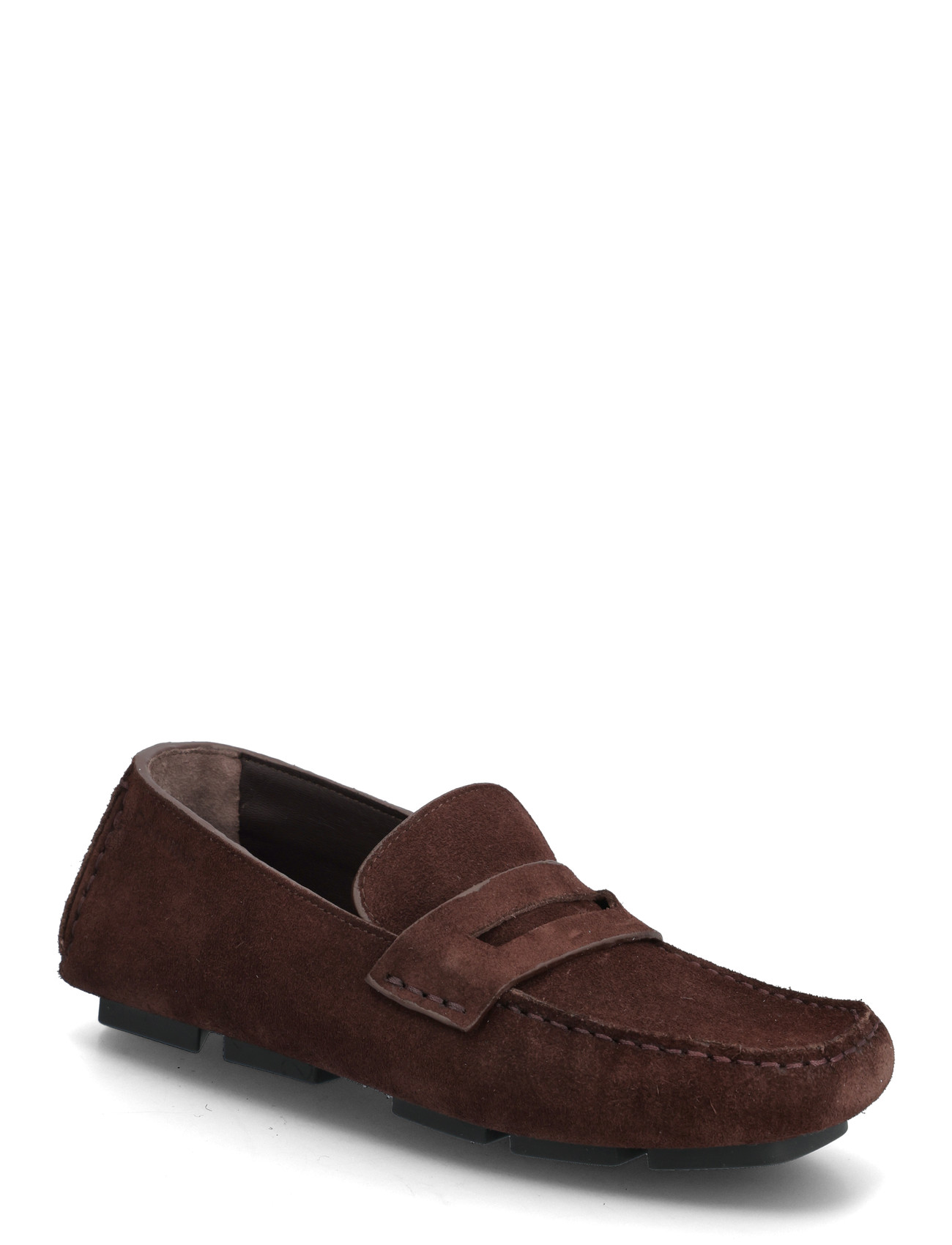 Calvin Klein Square Driver Suede, 36, Brown, Loafers > Flat Loafers, Dame