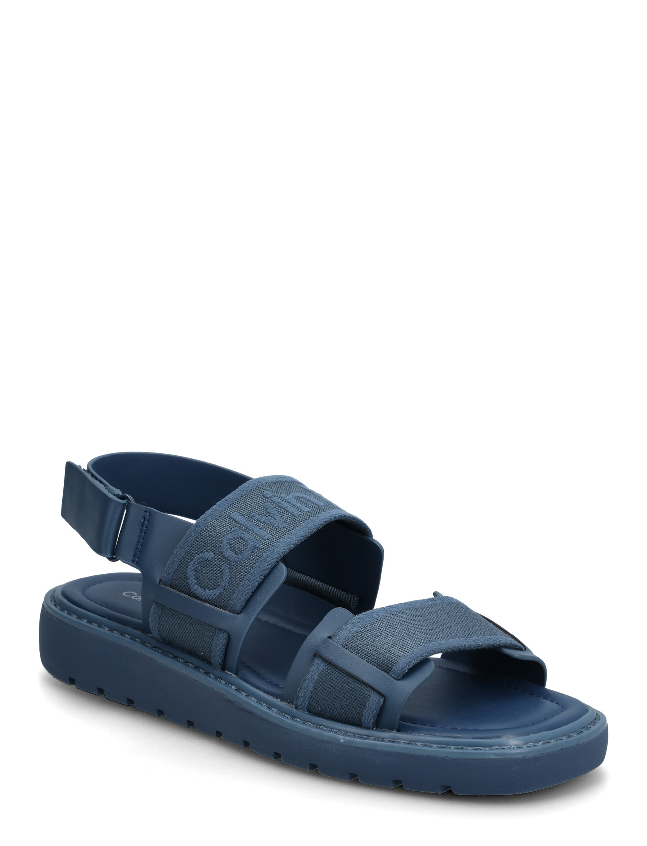 Calvin Klein Sq Molded Sandal Webb, 41, Navy, Sandaler > Flade Sandals, Dame