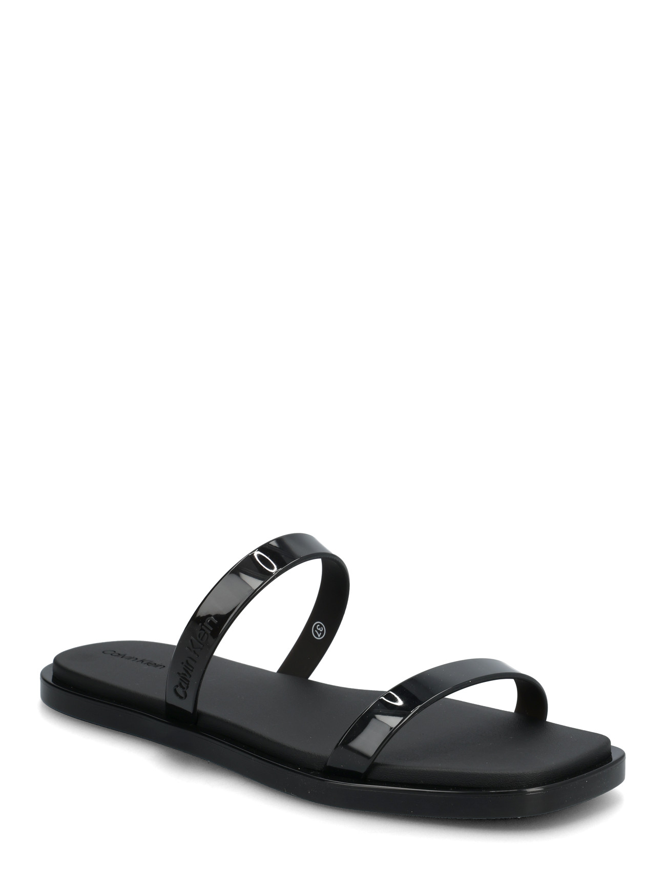 CALVIN KLEIN Jelly Sndl Doub Bar Shiny St Tpu Schwarz - 41 - Damen