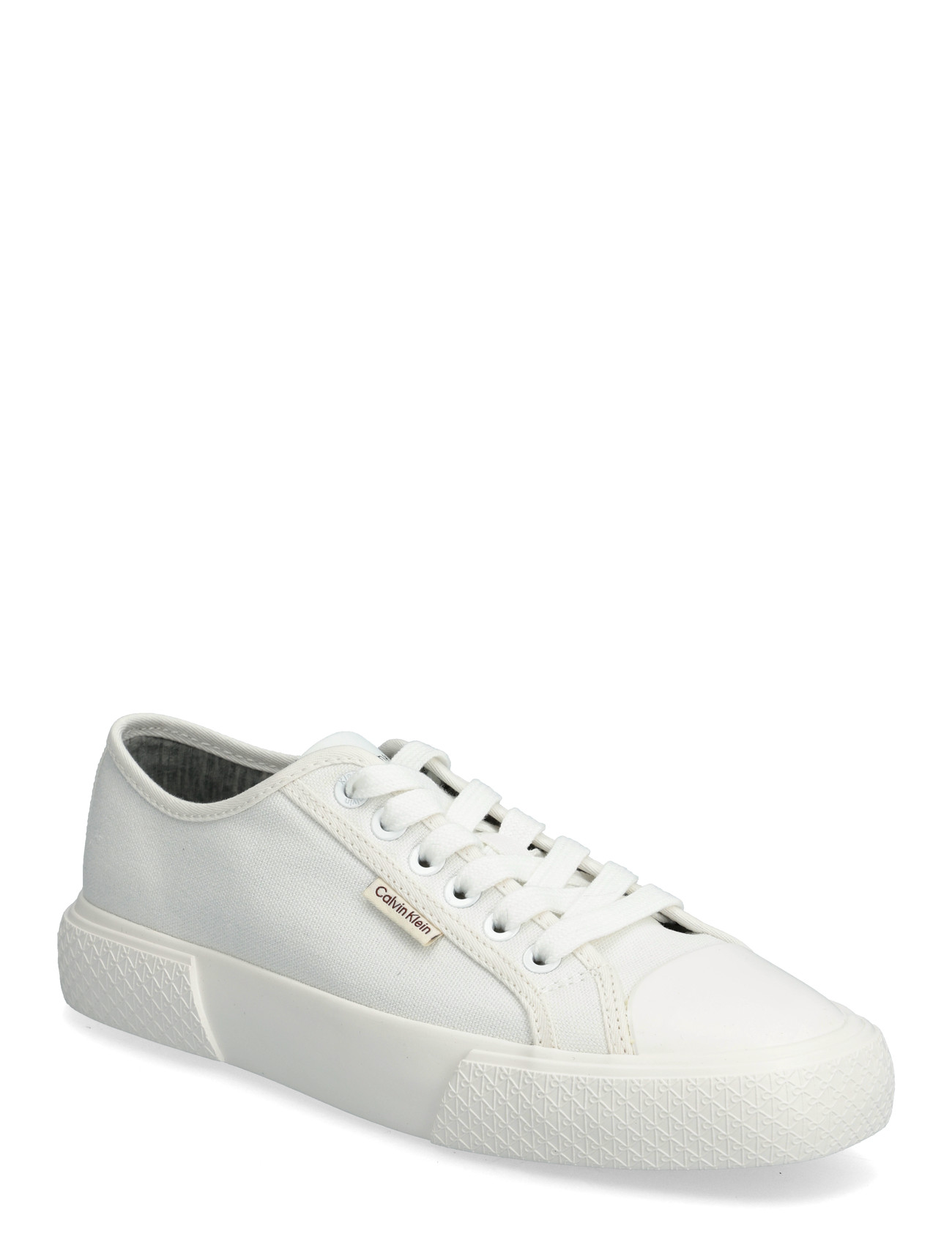 Calvin Klein Vulc Low Lace Up Canvas, 37, White, Sneakers > Sneakers Med Lav Top, Dame