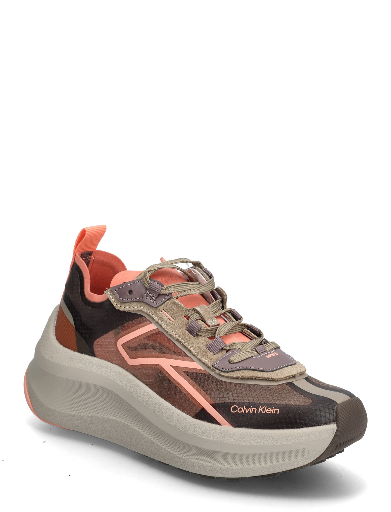 CALVIN KLEIN Chunky Run Ckstripe Lup Tran Rip Coral - 37 - Damen