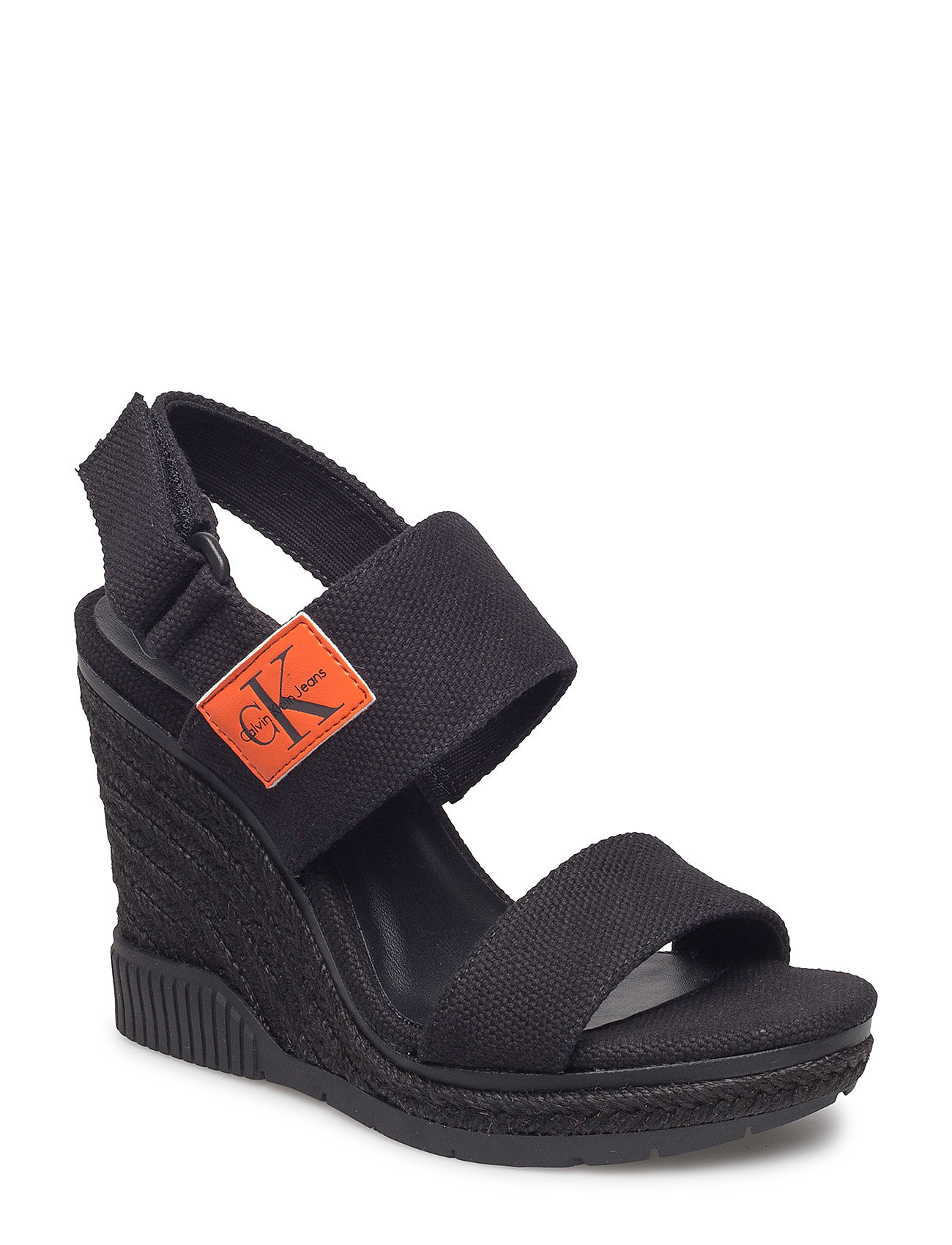 Lacey Canvas Sandalette Met Hak Espadrilles Zwart Calvin Klein calvin klein kopen in de aanbieding Lacey Canvas Sandalette Met Hak Espadrilles Zwart Calvin Klein calvin klein kopen in de aanbieding