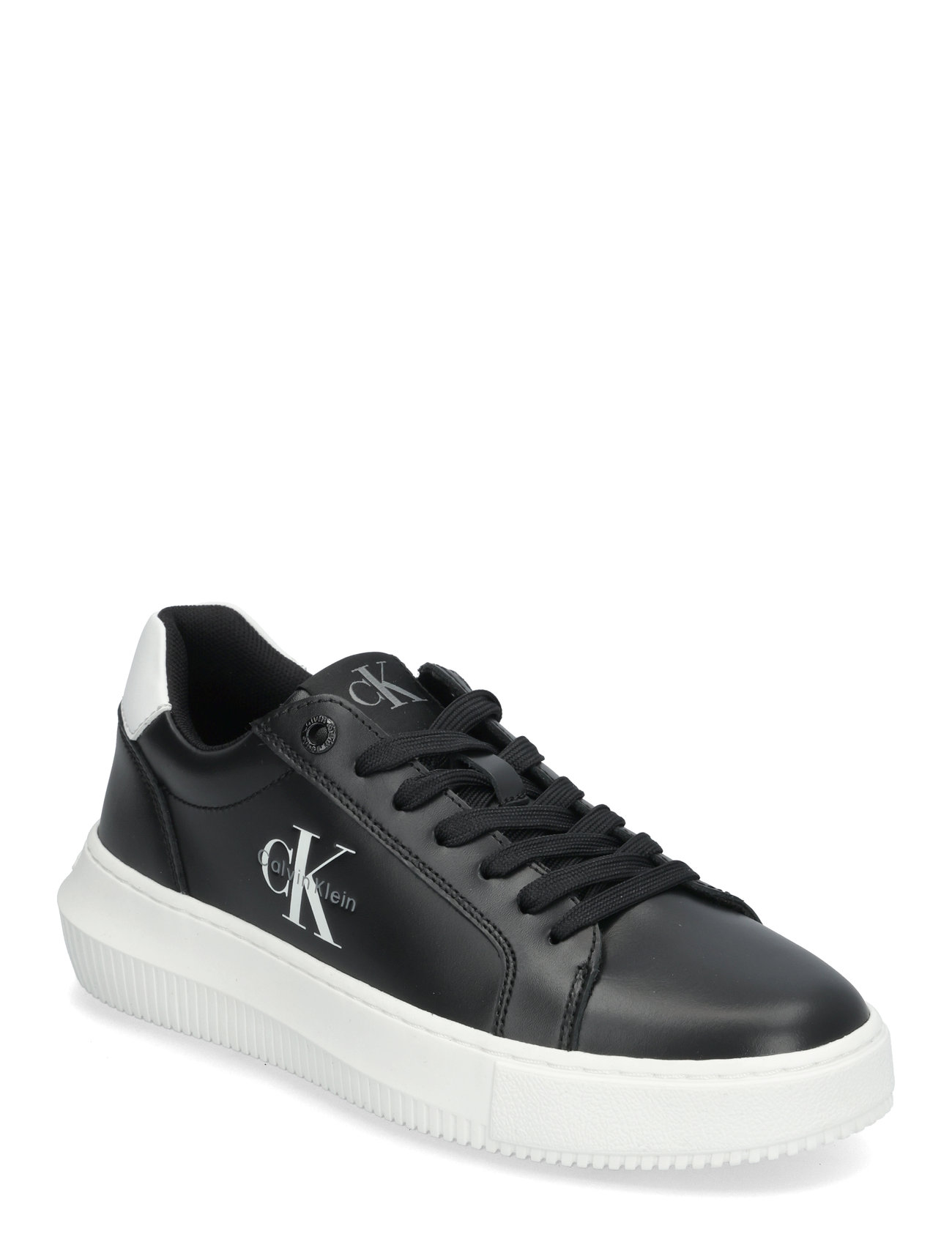 Chunky Cupsole Mono Lth Wn Lave Sneakers Black Calvin Klein