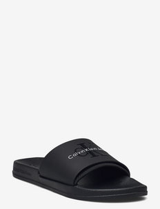 SLIDE MONOGRAM TPU - summer shoes - black