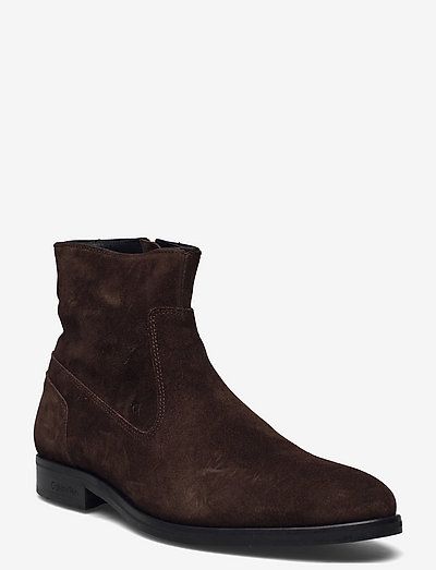 ZIPPED BOOT SUE - desert boots - dark brown