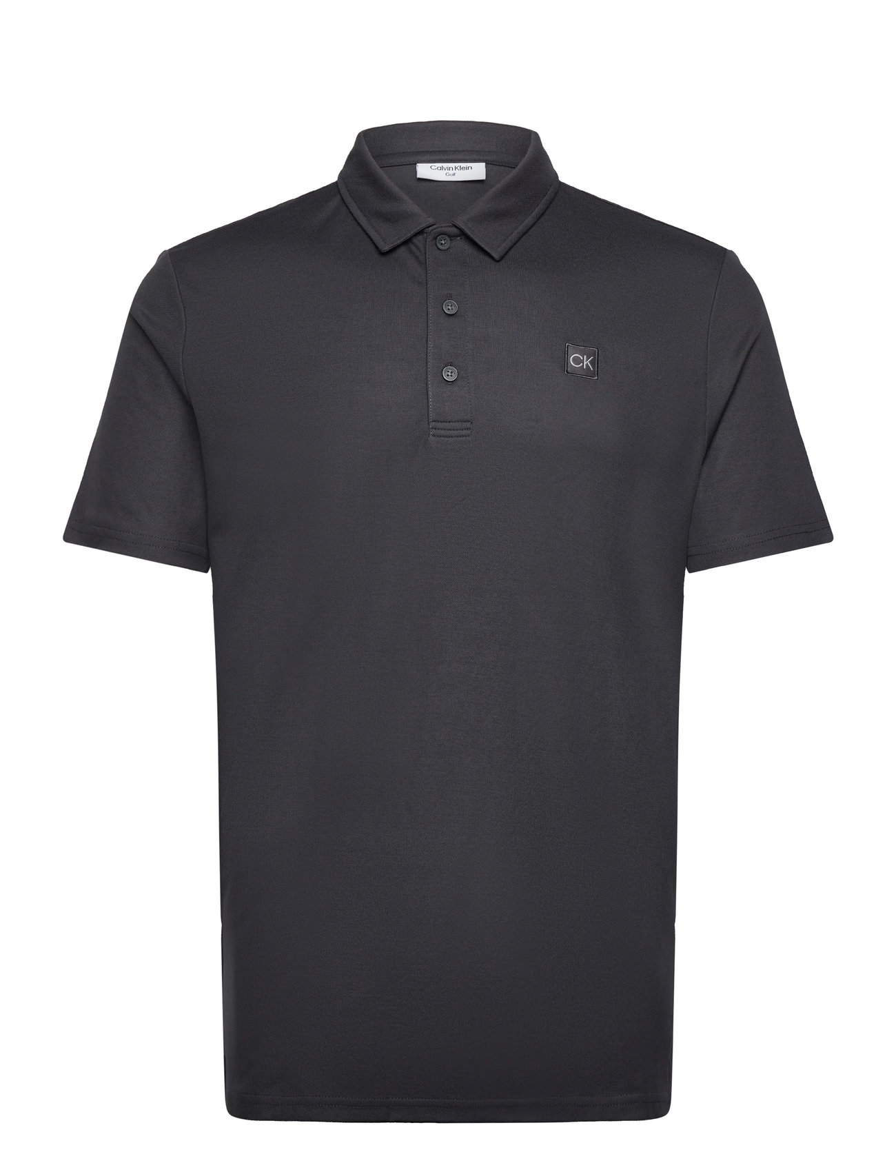 Calvin Klein Golf Jackson Badge Polo, L, Black, Sport Polos > Sport Short-sleeved Polos, Herre
