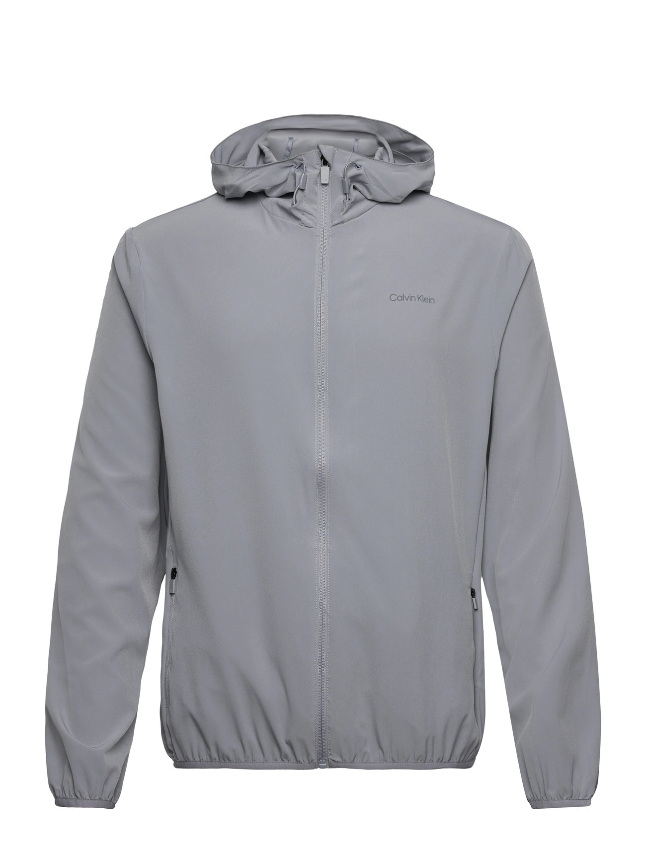 Calvin Klein Golf Latitude Hooded Full Zip Windbreaker, XXL, Grey, Sport Jackets > Sport Golf Jackets, Herre