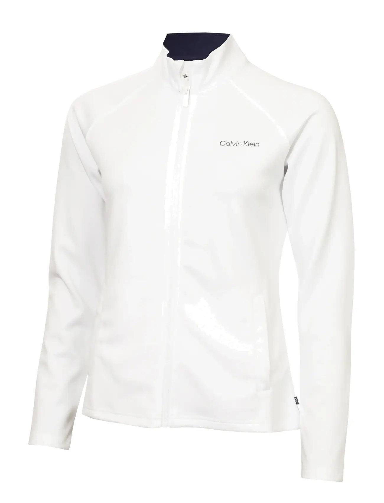 Calvin Klein Golf Blanco Full Zip Top, 12, White, Sport Jackets > Sport Golf Jackets, Dame