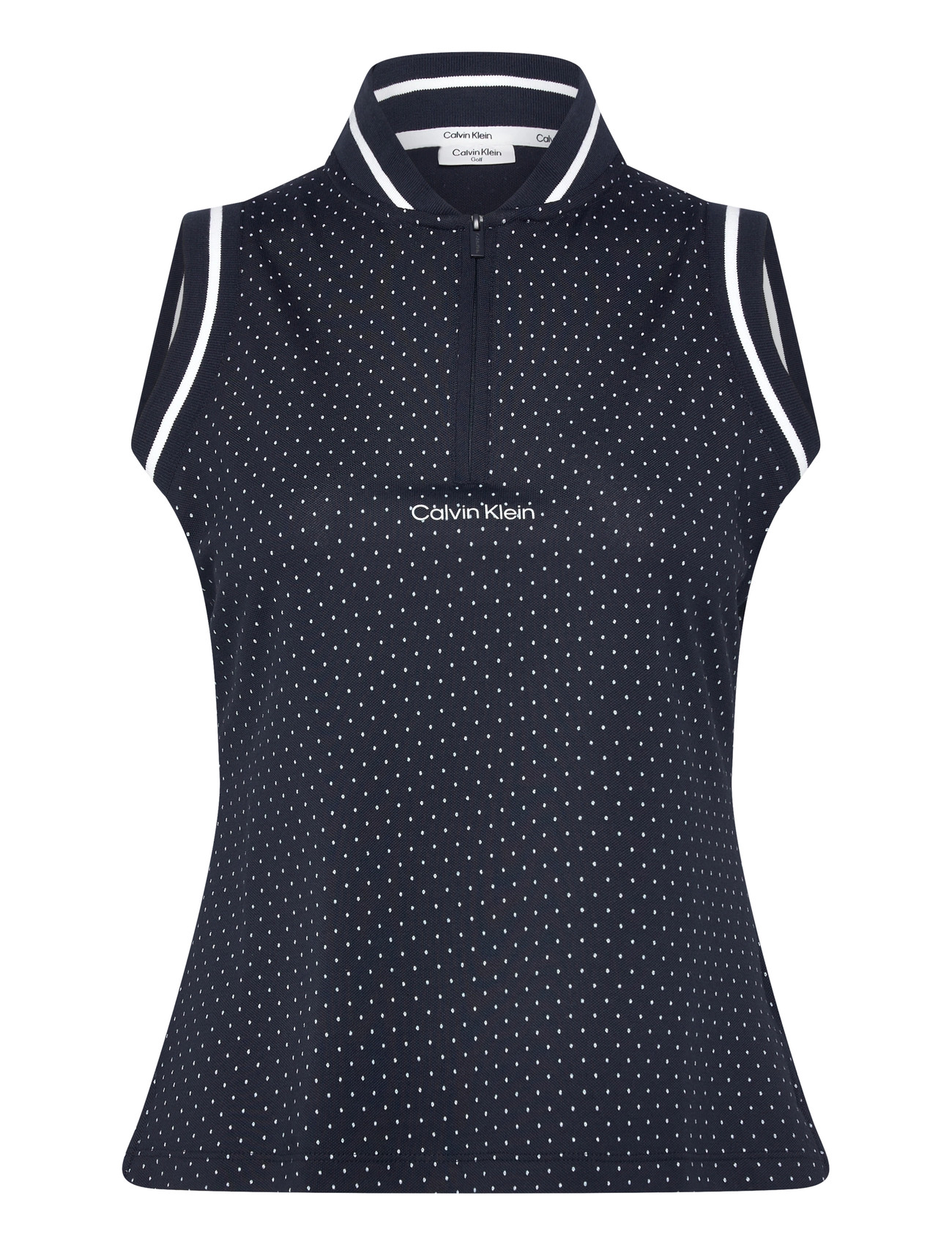 CALVIN KLEIN GOLF Camilla Printed S/Less Polo Navy - L - Damen