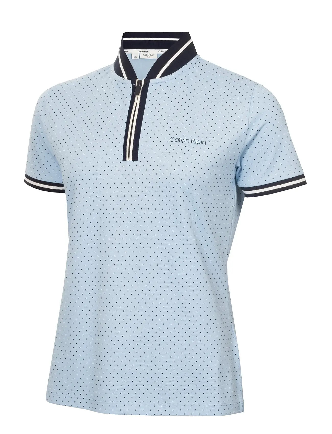 Calvin Klein Golf Camilla Printed S/S Polo, S, Blue, Sports Overdele & T-shirts > Sport Polos, Dame