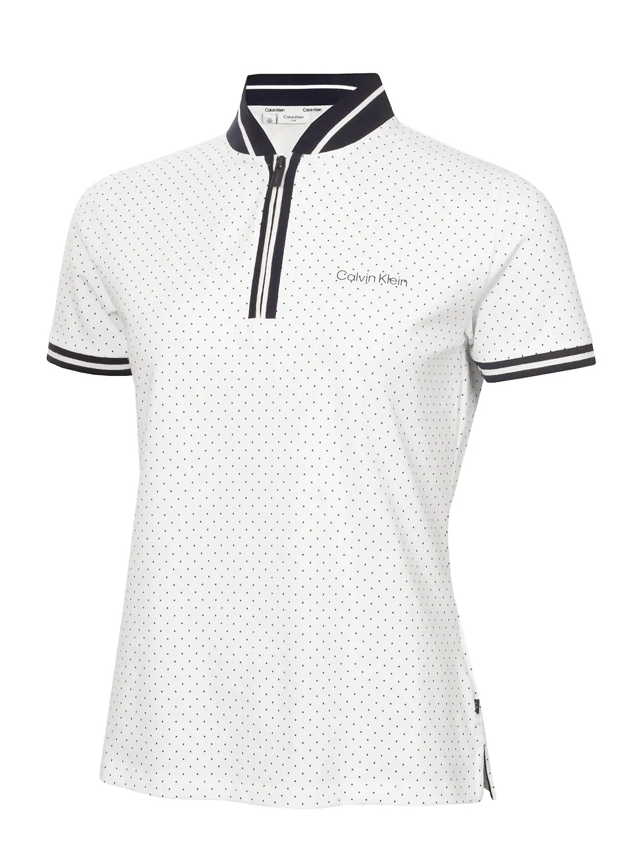 Calvin Klein Golf Camilla Printed S/S Polo, M, White, Sports Overdele & T-shirts > Sport Polos, Dame